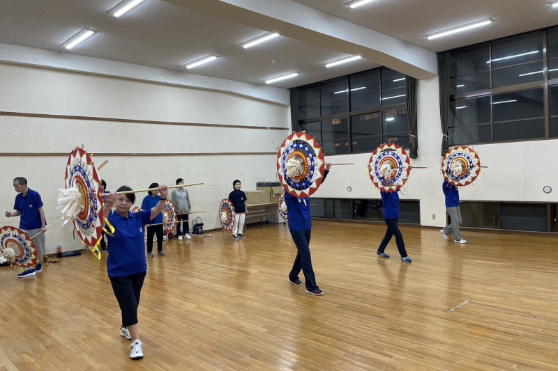 久松地区公民館での練習風景