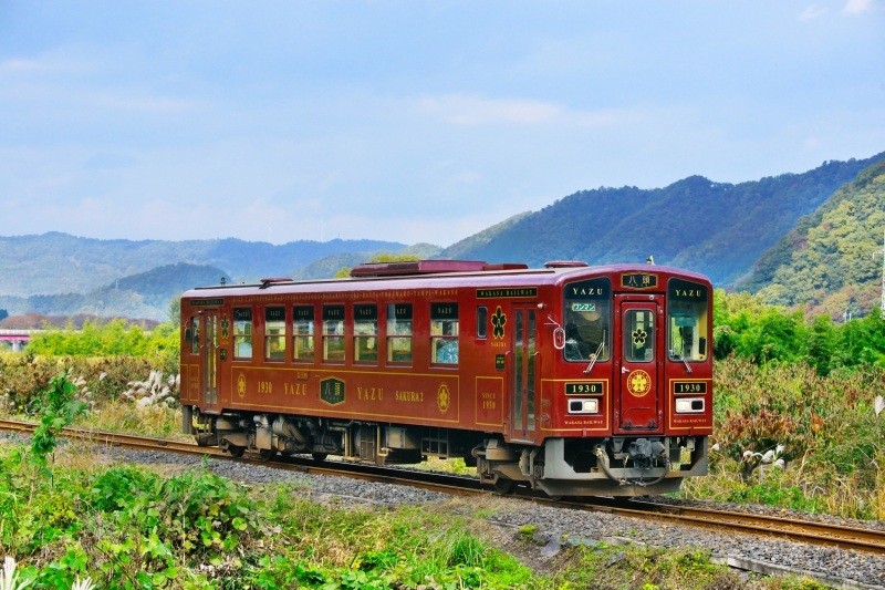 ローカル線「若桜鉄道」に乗って隼駅へ