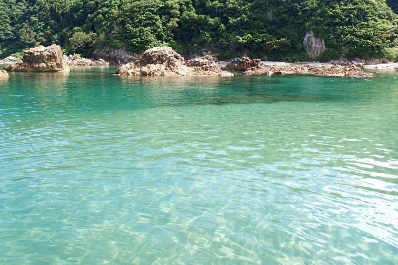 水質AAランクの東浜の海